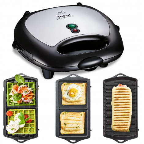 TEFAL | Sandwitch Maker | SW614831 | 700 W | Number of plates 3 | Black/Stainless Steel
