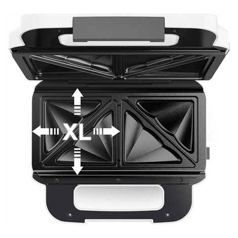 TEFAL | Wafle Maker Snack XL | SW701110 | 850 W | Number of pastry 2 | Belgium | White/Grey