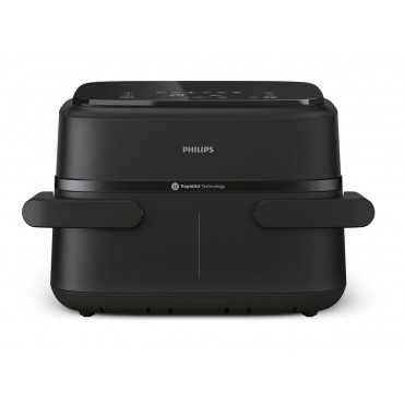 Philips Airfryer Dual Basket | NA150/00 1000 Series | Power 2450 W | Capacity 7 L | RapidAir Plus | Black