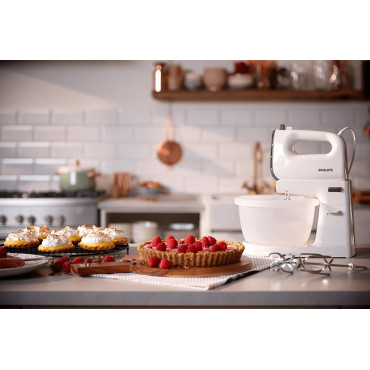 Philips | Mixer | HR3745/00 Series 5000 | Hand Mixer | 450 W | Number of speeds 5 | Turbo mode | White