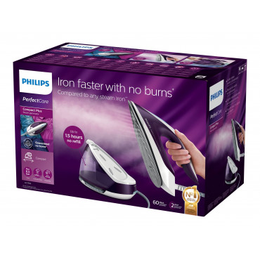 Philips | Ironing System | GC7933/30 PerfectCare Compact Plus | 2400 W | Continuous steam 120 g/min | Purple