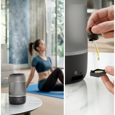 Philips | Humidifier | HU1510/03 Series 1000 | 19.6 W | Water tank capacity 3 L | Suitable for rooms up to 41 m | Ultrasonic | H
