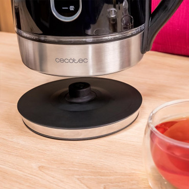 Cecotec Kettle | Thermosense 400 VisionLight | Electric | 2200 W | 1.7 L | Stainless steel | 360 rotational base | Black/Stainle