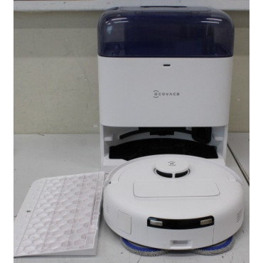 SALE OUT. Ecovacs DEEBOT mini Vacuum cleaner, Robot, Wet&Dry, ZeroTangle Technology, Agile Navigation, White/Blue + Auto-empty s