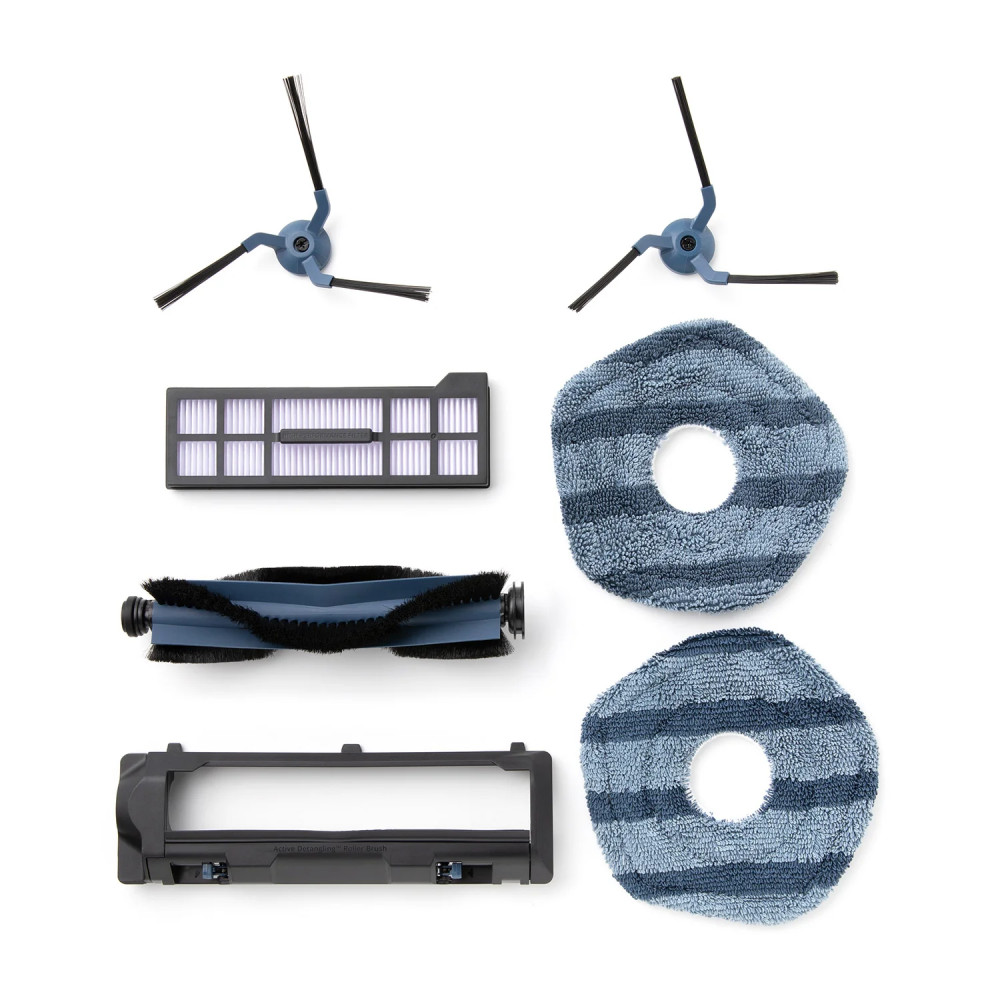 Anker Eufy | Replacement Parts Kit for eufy X10 Pro Omni Robot Vacuum, Roller Brush with Bristles and Rubber, Brush Guard, 2 Sid