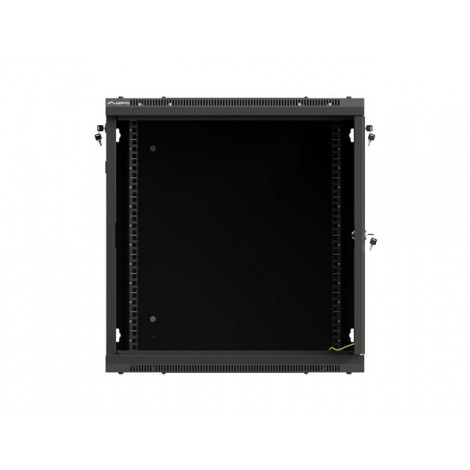 Lanberg Wall mounted installation cabinet 19"12U 600X600, Black perforated door (Flat pack) | Lanberg