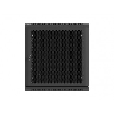 Lanberg Wall mounted installation cabinet 19"12U 600X600, Black perforated door (Flat pack) | Lanberg