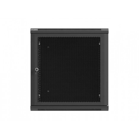 Lanberg Wall mounted installation cabinet 19"12U 600X600, Black perforated door (Flat pack) | Lanberg