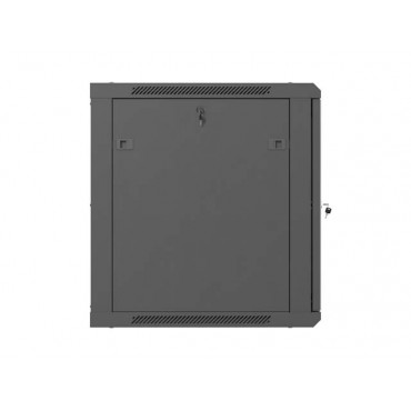 Lanberg Wall mounted installation cabinet 19"12U 600X600, Black perforated door (Flat pack) | Lanberg