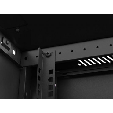 Lanberg Wall mounted installation cabinet 19"12U 600X600, Black perforated door (Flat pack) | Lanberg