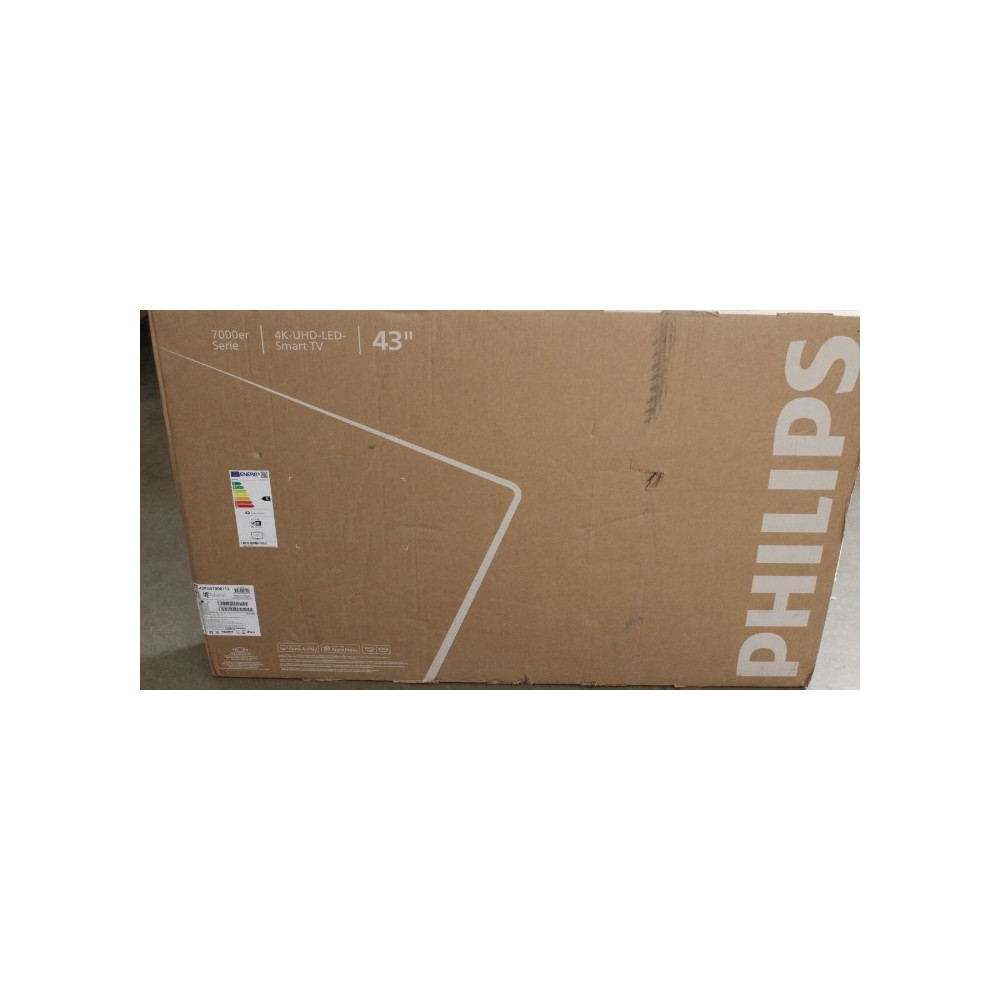 SALE OUT. Philips 43PUS7000/12 43" (108cm) LED 4K TV | Philips LED 4K TV | 43PUS7000/12 | 43 | Smart TV | TITAN OS | DAMAGED PAC