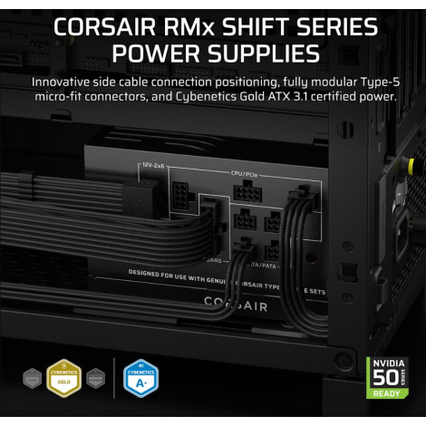 Corsair Fully Modular ATX Power Supply (EU) | RM850x SHIFT | 850 W | Black