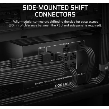 Corsair Fully Modular ATX Power Supply (EU) | RM850x SHIFT | 850 W | Black
