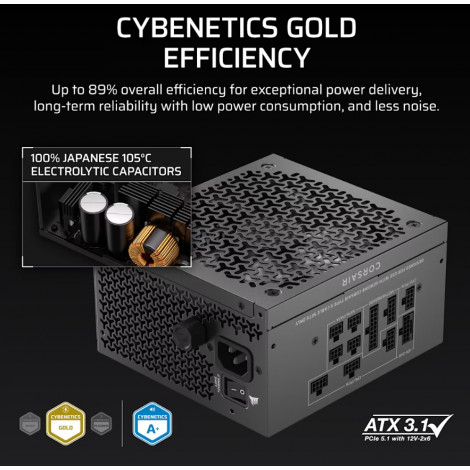 Corsair Fully Modular ATX Power Supply (EU) | RM850x SHIFT | 850 W | Black