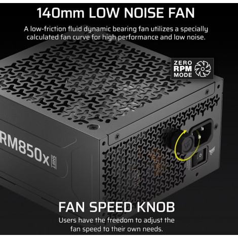 Corsair Fully Modular ATX Power Supply (EU) | RM850x SHIFT | 850 W | Black