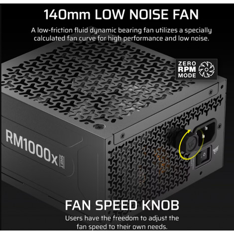 Corsair Fully Modular ATX Power Supply (EU) | RM1000x SHIFT | 1000 W | Black