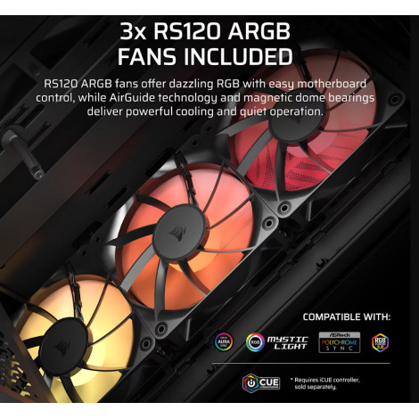 Corsair PC Case | 3200D RS | Black | Mid-Tower