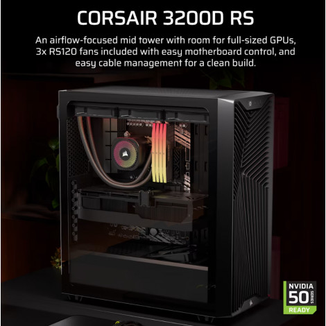 Corsair PC Case | 3200D RS | Black | Mid-Tower