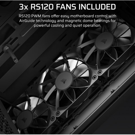 Corsair PC Case | 3200D RS | Black | Mid-Tower