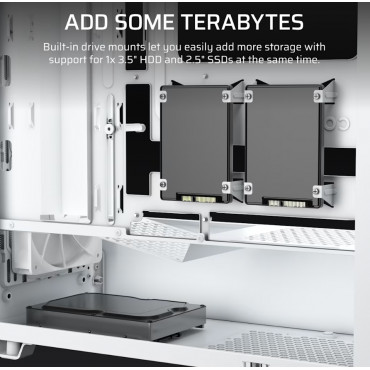 Corsair PC Case | 3200D RS | White | Mid-Tower