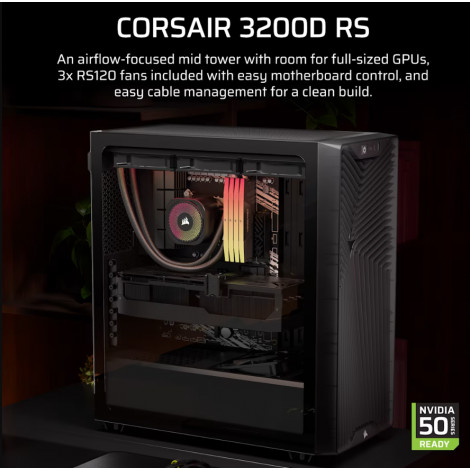 Corsair PC Case | 3200D RS | Smoke | Mid-Tower