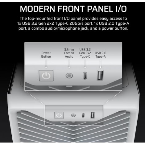 Corsair PC Case | 3200D RS ARGB | White | Mid-Tower