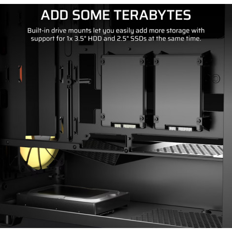 Corsair PC Case | 3200D RS ARGB | Smoke | Mid-Tower