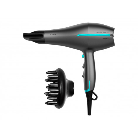 Cecotec Hair dryer | IoniCare 5300 Maxi Aura Black | 2200 W | Number of temperature settings 3 | Ionic function | Black/Grey | D