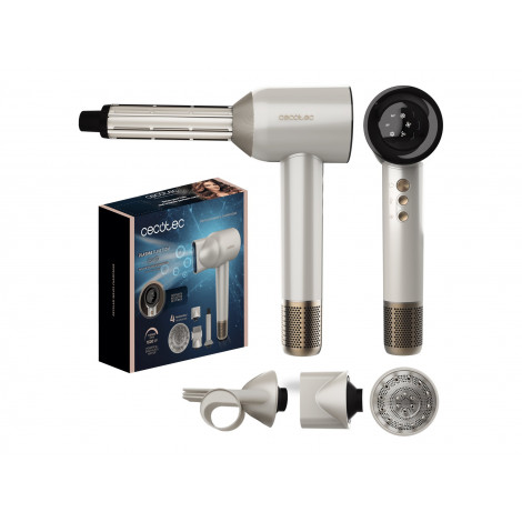 Cecotec Hair dryer | DryGlam Waves Champagne | 1600 W | Number of temperature settings 3 | Ionic function | Champagne | Diffuser