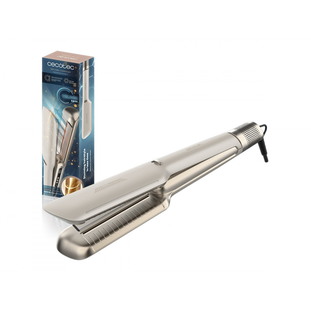 Cecotec Hair Straightener | Air Lisse Champagne | Ceramic heating system | Ionic function | Temperature (max) 230 C | Temperatur