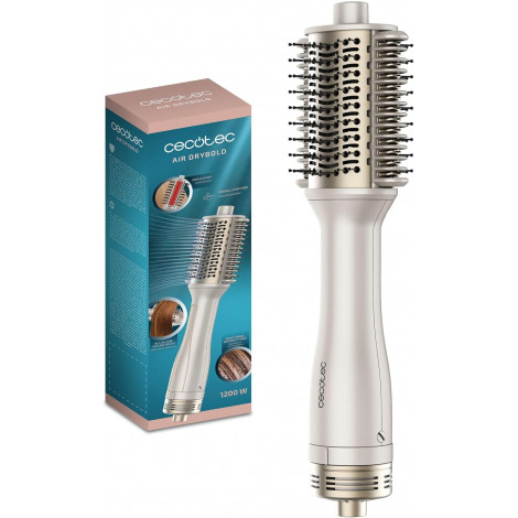 Cecotec Air Brush with Heating Plates | Air DryBold | Ceramic heating system | Ion conditioning | 1200 W | Gold/White
