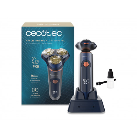 Cecotec Shaver | PrecisionCare Aluminium Pro | Operating time (max) 80 min | Wet & Dry | Blue
