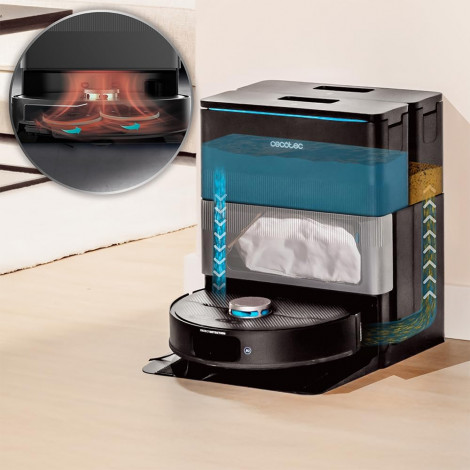 Cecotec Conga X70 | Robot Vacuum Cleaner | Operating time (max) 240 min | Wet&Dry | 5200 mAh | 15000 Pa | Black