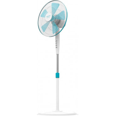 Cecotec EnergySilence 500 | Pedestal Fan | Stand Fan | 40 W | Diameter 40 cm | Number of speeds 3 | Oscillation | White/Blue