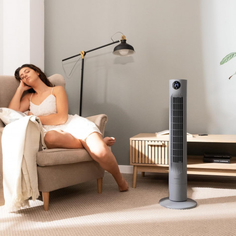 Cecotec EnergySilence 800 Skyline Smart | Tower Fan | Stand Fan | 60 W | Diameter 27 cm | Number of speeds 3 | Oscillation | Rem