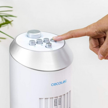 Cecotec EnergySilence 8090 Skyline | Tower Fan | Stand Fan | 60 W | Diameter 29 cm | Number of speeds 3 | Oscillation | White