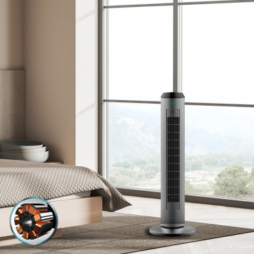 Cecotec EnergySilence 8190 Skyline Ionic | Tower Fan | Stand Fan | 60 W | Diameter 29 cm | Number of speeds 3 | Oscillation | Ti