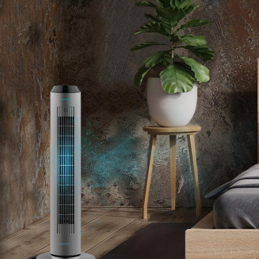 Cecotec EnergySilence 8190 Skyline Ionic | Tower Fan | Stand Fan | 60 W | Diameter 29 cm | Number of speeds 3 | Oscillation | Ti