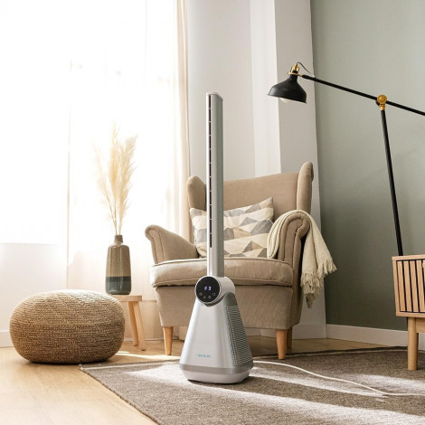 Cecotec EnergySilence 9890 Skyline Bladeless | Tower Fan | Stand Fan | 50 W | Diameter 23 cm | Number of speeds 3 | Oscillation 