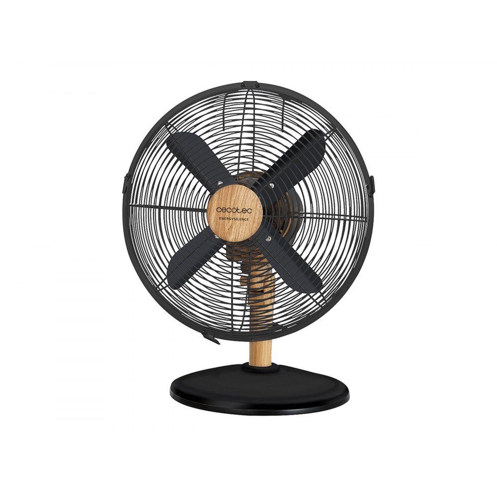 Cecotec EnergySilence 600 WoodDesk | Desktop Fan | Table Fan | 40 W | Diameter 30 cm | Number of speeds 3 | Oscillation | Beige/