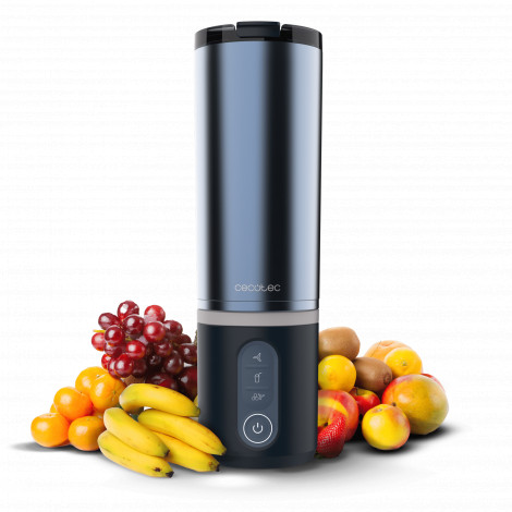 Cecotec Blender | Power Titanium Shake2Go | Portable | 180 W | Jar material BPA-free | Jar capacity 0.6 L | Dark Steel