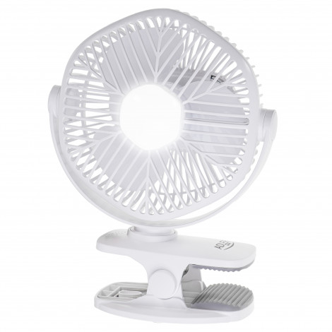 Adler Rechargeable fan with clip | AD 7335 | Table Fan | 6 W | Diameter 12.7 cm | Number of speeds 3 | Oscillation | White