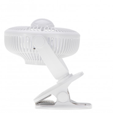 Adler Rechargeable fan with clip | AD 7335 | Table Fan | 6 W | Diameter 12.7 cm | Number of speeds 3 | Oscillation | White