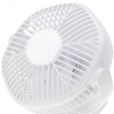 Adler Rechargeable fan with clip | AD 7335 | Table Fan | 6 W | Diameter 12.7 cm | Number of speeds 3 | Oscillation | White