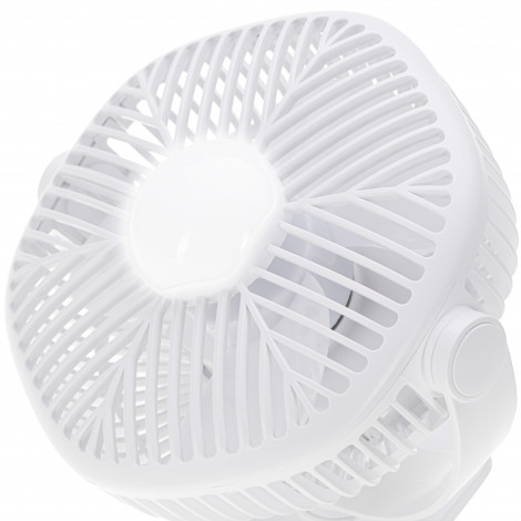 Adler Rechargeable fan with clip | AD 7335 | Table Fan | 6 W | Diameter 12.7 cm | Number of speeds 3 | Oscillation | White
