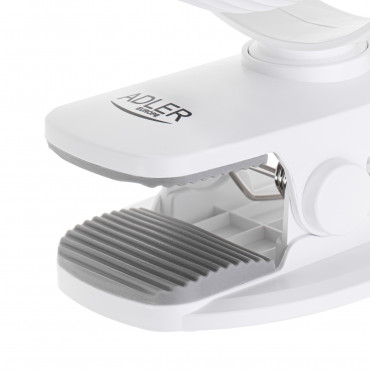 Adler Rechargeable fan with clip | AD 7335 | Table Fan | 6 W | Diameter 12.7 cm | Number of speeds 3 | Oscillation | White