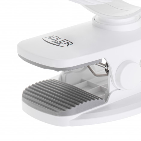 Adler Rechargeable fan with clip | AD 7335 | Table Fan | 6 W | Diameter 12.7 cm | Number of speeds 3 | Oscillation | White
