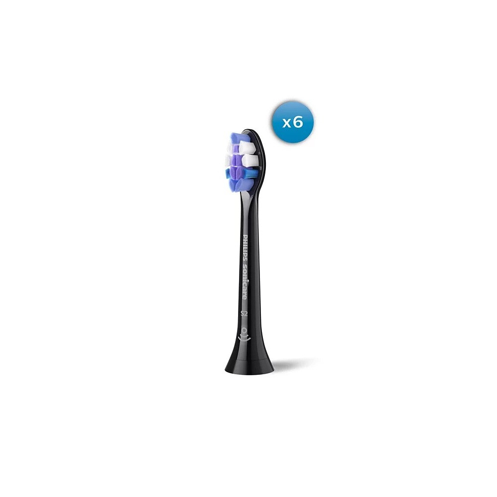 Philips HX6056/88 Sonicare Sensitive | Replacement brush heads | Heads | For adults | Number of brush heads included 6 | Black