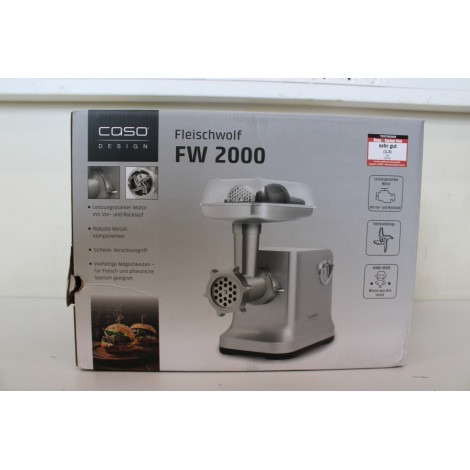 SALE OUT. Caso Meat Grinder | FW2000 | Silver | Number of speeds 2 | Accessory for butter cookies Drip tray | DAMAGED PACKAGING