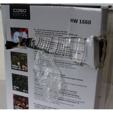 SALE OUT. Caso 01884 HW 1660 Turbo Hot water dispenser, Power 2600 W, Capacity 4 L, Black/Stainless Steel | Caso | Turbo Hot Wat
